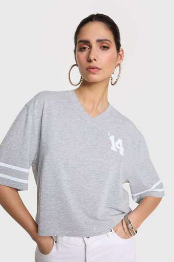 [2504876264] Alix The Label lurex teesoft grey