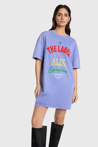 [2507354223] Alix The Label t-shirt dress lavender
