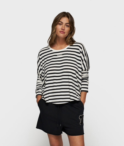 [20-776-5203] 10 days loose tee ecru black