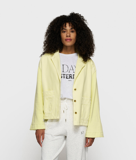 [20-506-5203] 10 days boxy Jacket pastel yellow