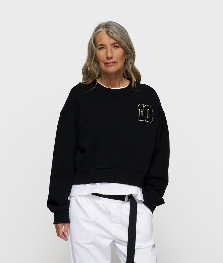 10 days cropped  sweater black