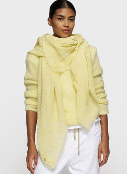 [20-911-5203] 10 days scarf pastel yellow