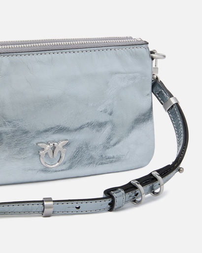 [105359A20TKZ7E] Pinko double mini métal argent 