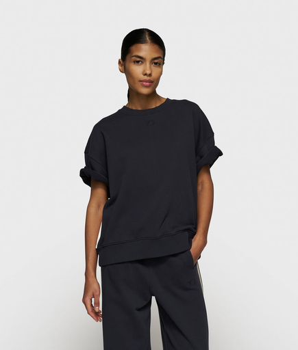 [20-818-5203] 10 Days short sleeve sweater dark navy