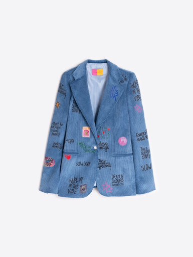 [32809-CHEXG5W282/PAN WOVEN 62043390] Vilagallo blazer Helen graffiti