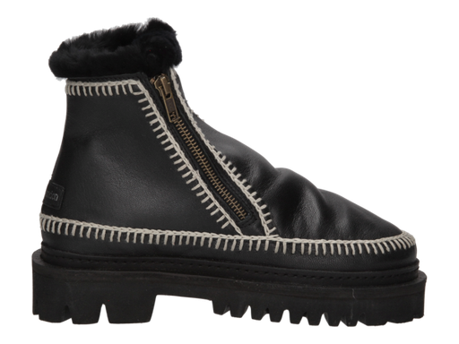 [I-18AW23 leather ankle boot] Laidback London leather black
