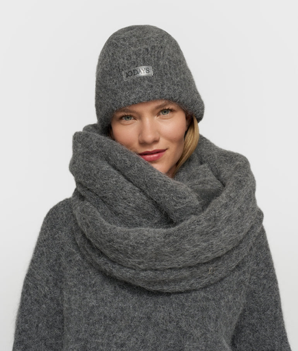 [20.904.5204] 10 Days round hairy knit scarf antra melee
