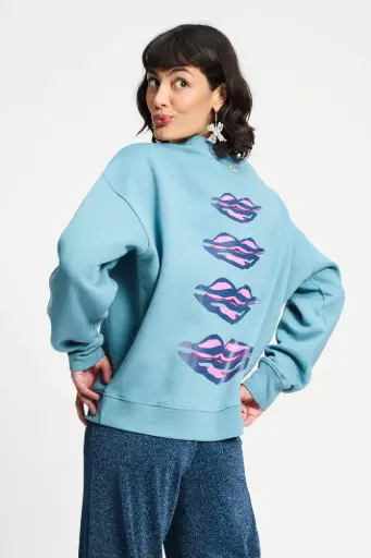Pom Amsterdam sweater dawn blue