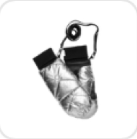 Fudoon mitaines convertibles argentées 